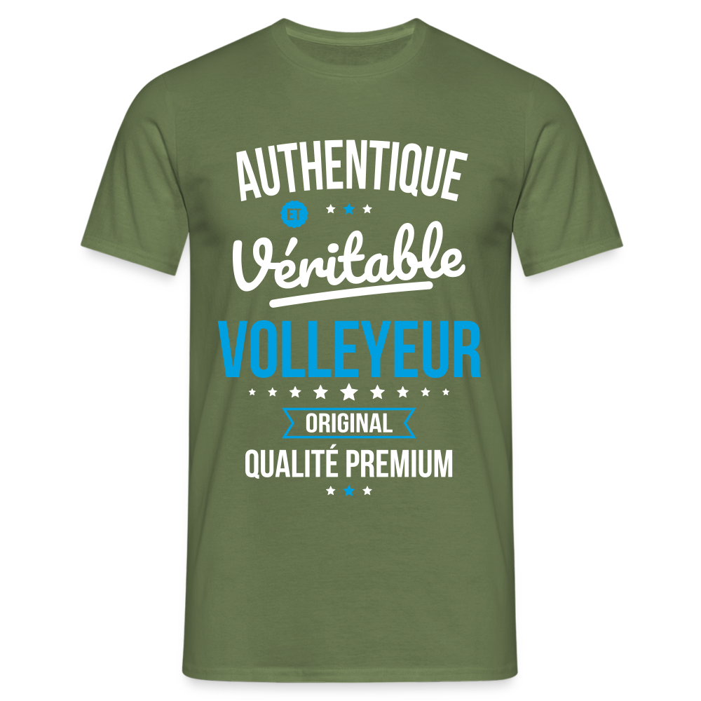 T-shirt Homme - Authentique et véritable Volleyeur - vert militaire