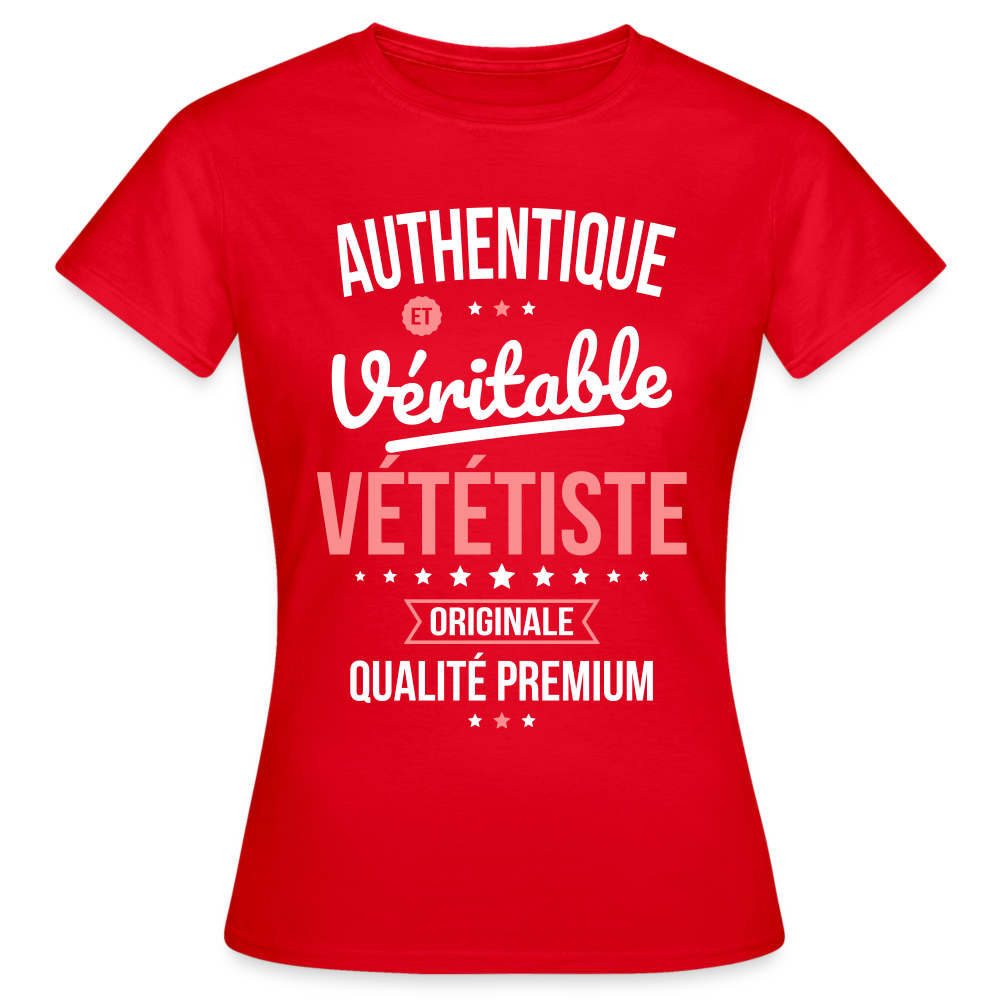 T-shirt Femme - Authentique et véritable Vététiste - rouge