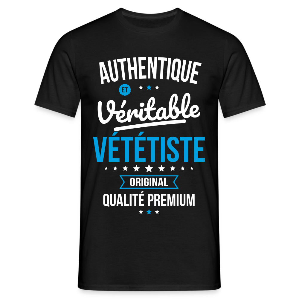 T-shirt Homme - Authentique et véritable Vététiste - noir