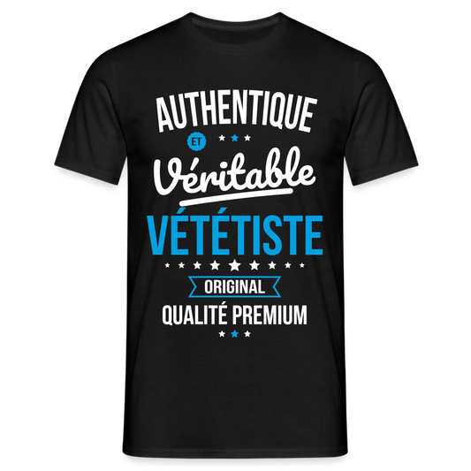 T-shirt Homme - Authentique et véritable Vététiste - noir