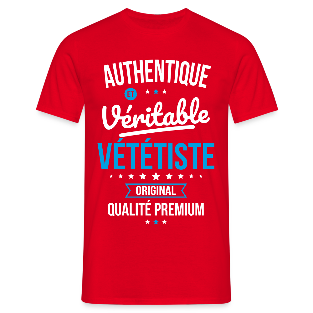 T-shirt Homme - Authentique et véritable Vététiste - rouge