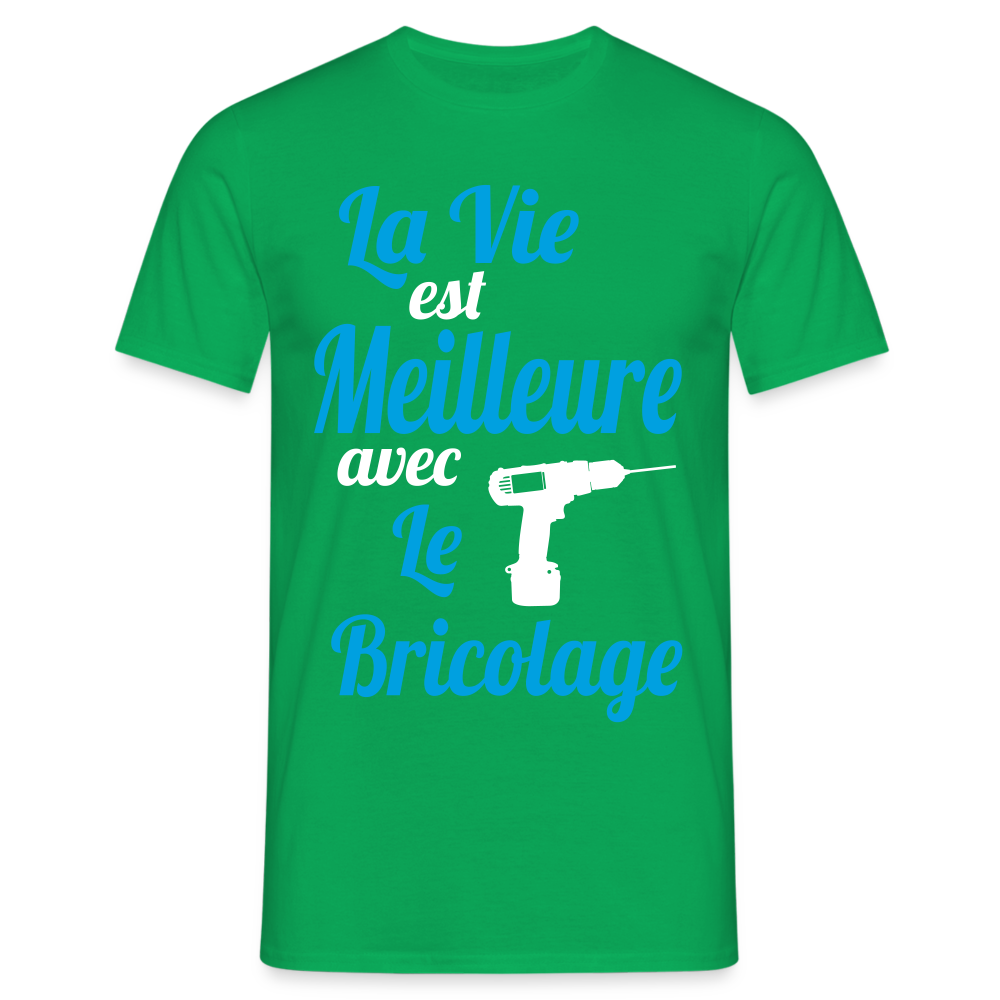 T-shirt Homme - La vie est meilleure avec le Bricolage - vert