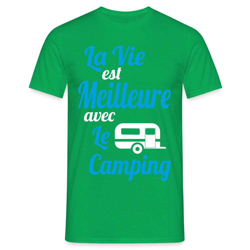 T-shirt Homme - La vie est meilleure avec le Camping - vert