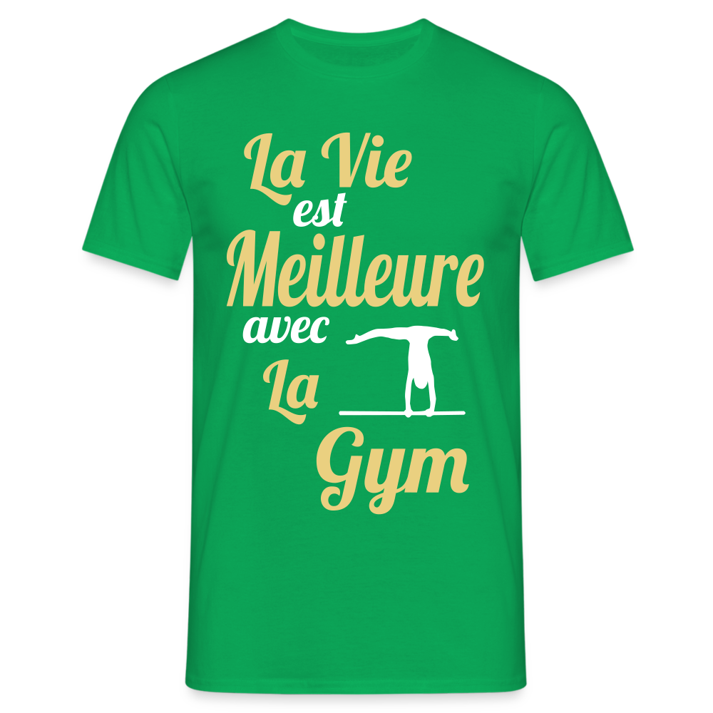 T-shirt Homme - La vie est meilleure avec la gym - vert