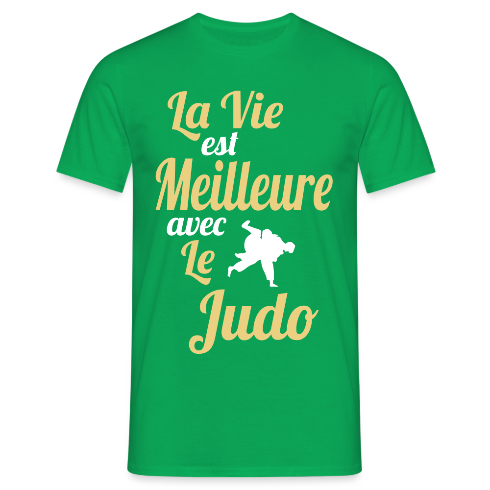 T-shirt Homme - La vie est meilleure avec le Judo - vert