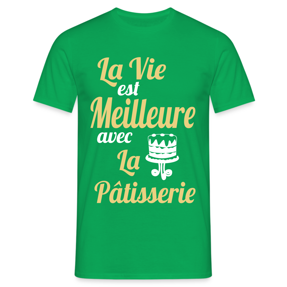 T-shirt Homme -  La vie est meilleure avec la Pâtisserie - vert