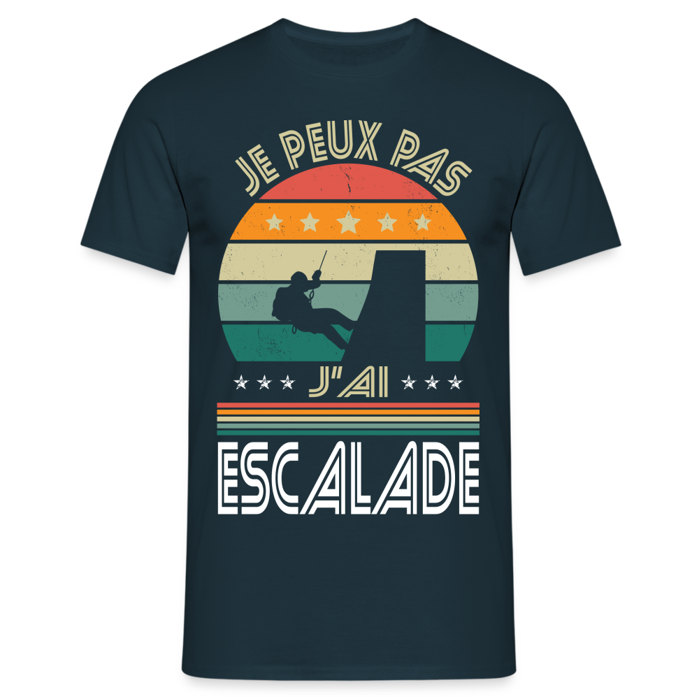 T-shirt Homme - Je peux pas j'ai Escalade - marine