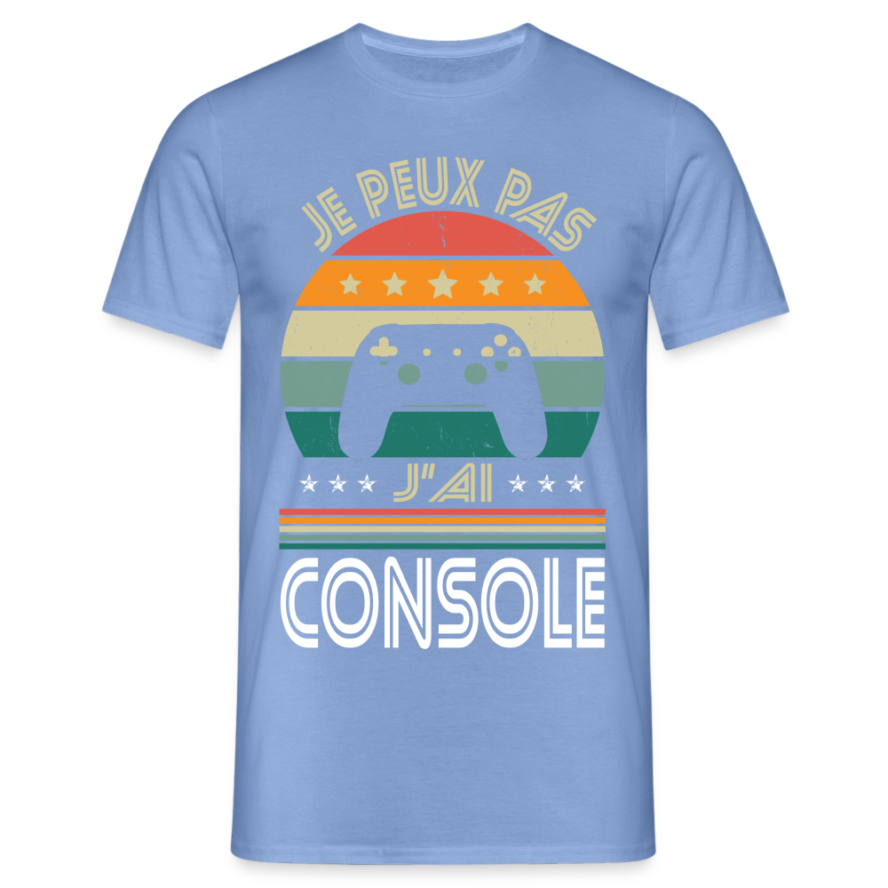 T-shirt Homme - Je peux pas j'ai Console - carolina blue