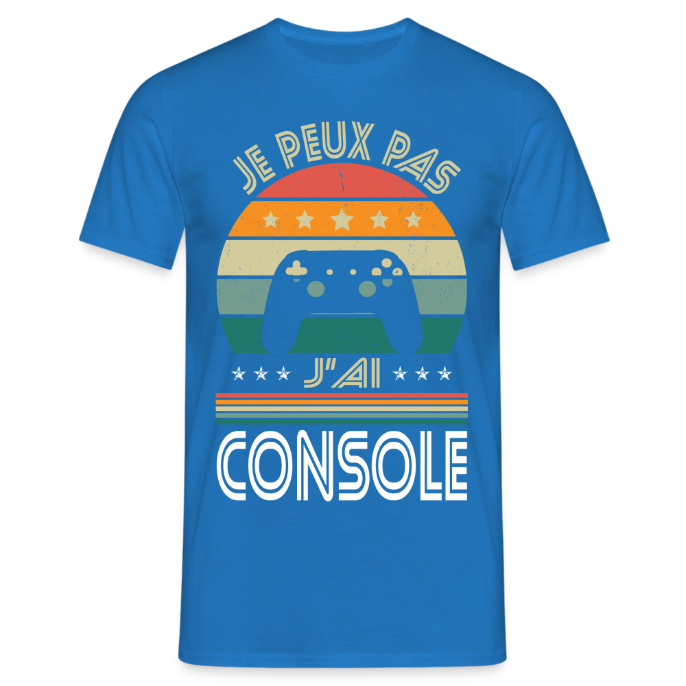 T-shirt Homme - Je peux pas j'ai Console - bleu royal