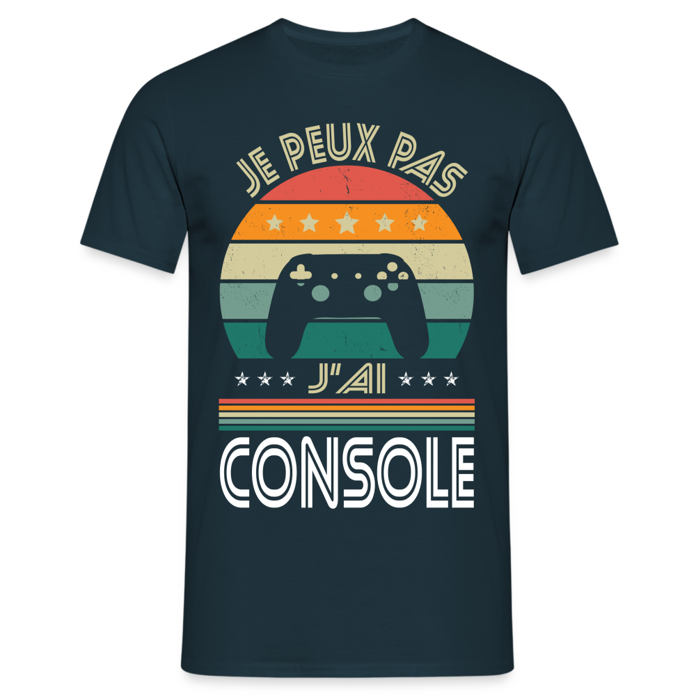 T-shirt Homme - Je peux pas j'ai Console - marine