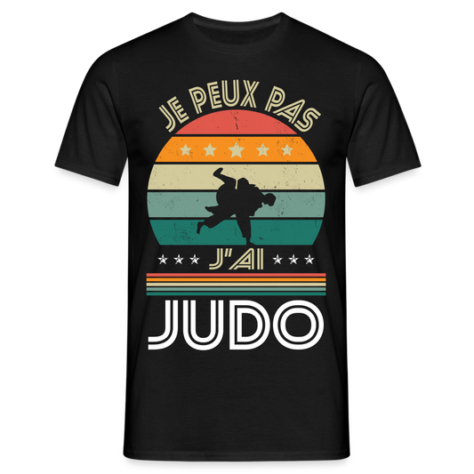 T-shirt Homme - Je peux pas j'ai Judo - noir