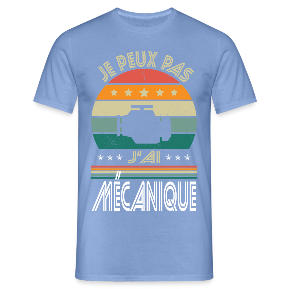 T-shirt Homme - Je peux pas j'ai Mécanique - carolina blue