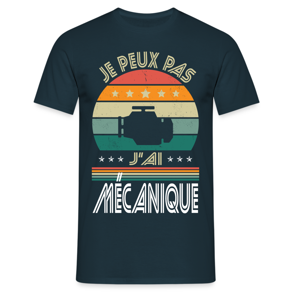 T-shirt Homme - Je peux pas j'ai Mécanique - marine