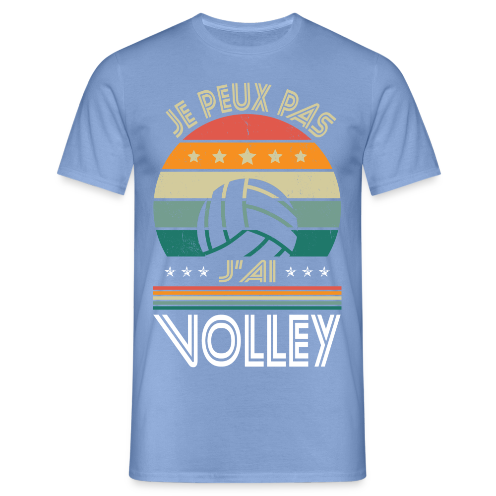 T-shirt Homme - Je peux pas j'ai Volley - carolina blue