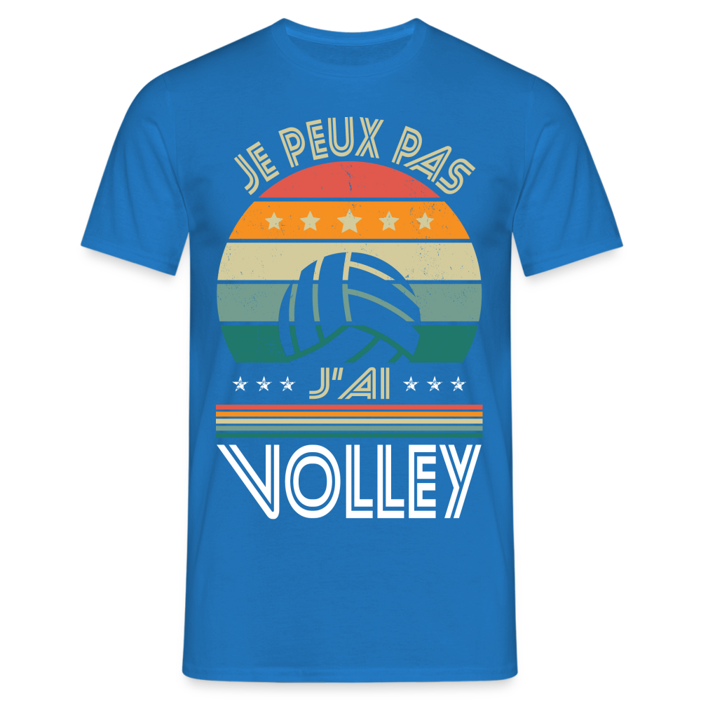 T-shirt Homme - Je peux pas j'ai Volley - bleu royal