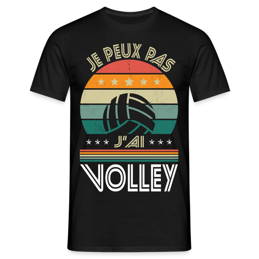 T-shirt Homme - Je peux pas j'ai Volley - noir