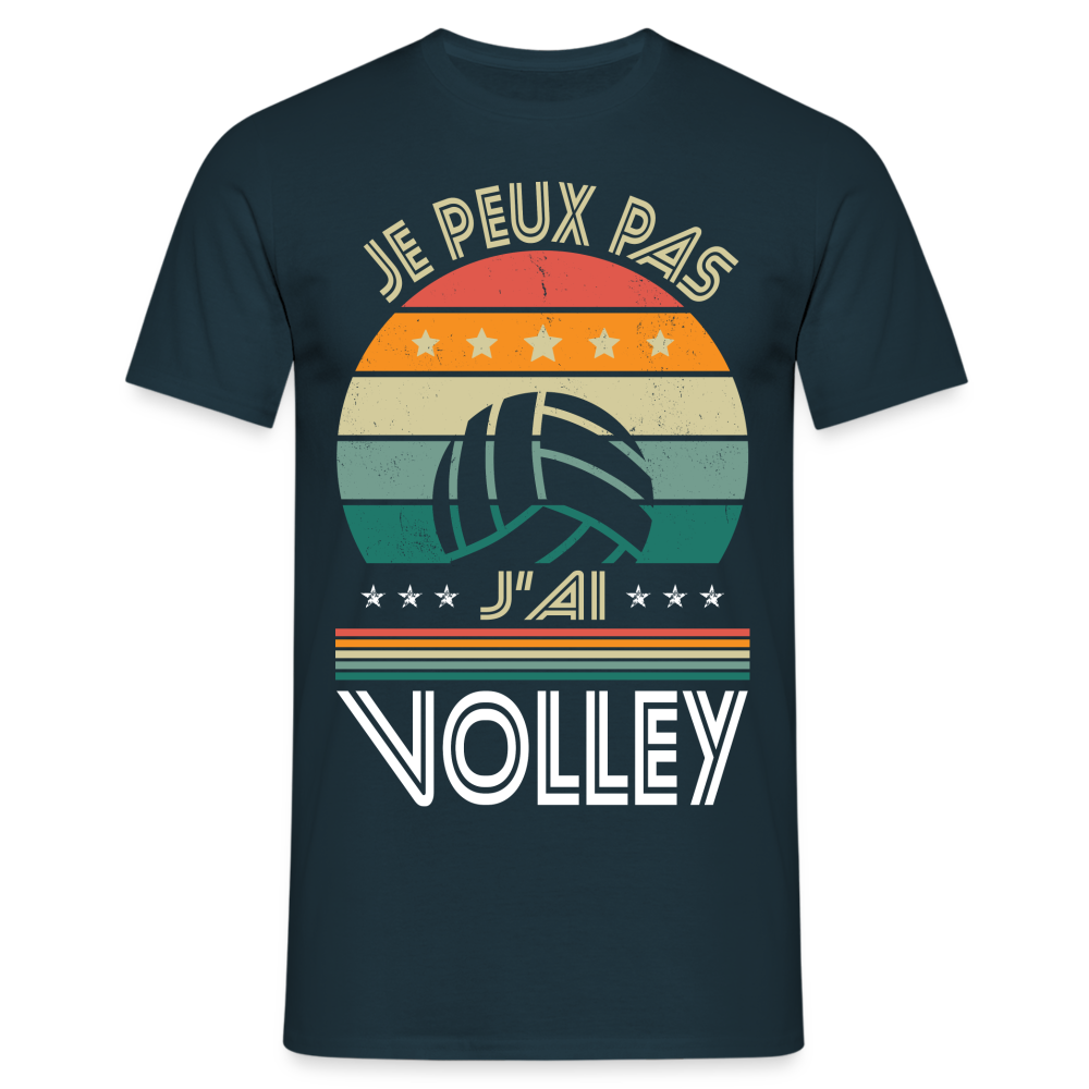 T-shirt Homme - Je peux pas j'ai Volley - marine