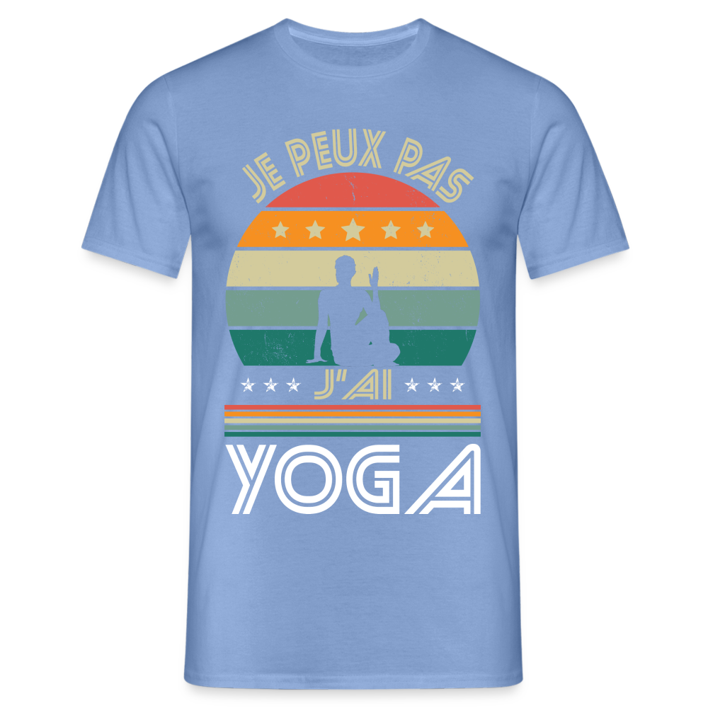 T-shirt Homme - Je peux pas j'ai Yoga - carolina blue