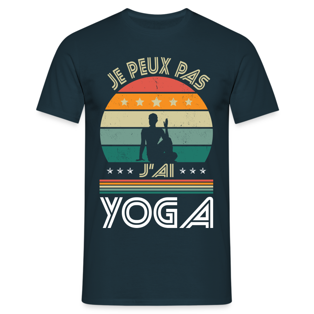 T-shirt Homme - Je peux pas j'ai Yoga - marine