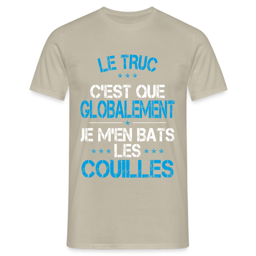 T-shirt Homme - Je m'en bats les couilles - beige sable