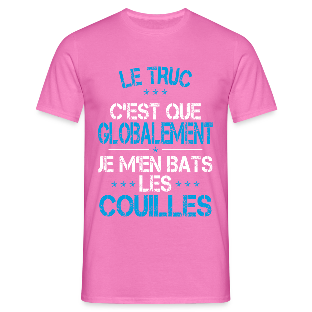 T-shirt Homme - Je m'en bats les couilles - rose