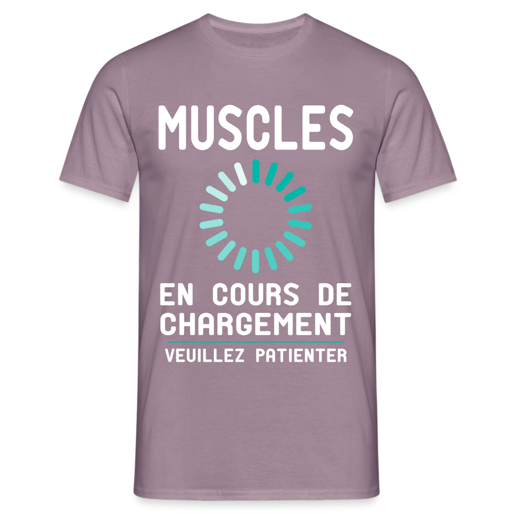 T-shirt Homme - Muscles en cours de chargement - mauve gris 