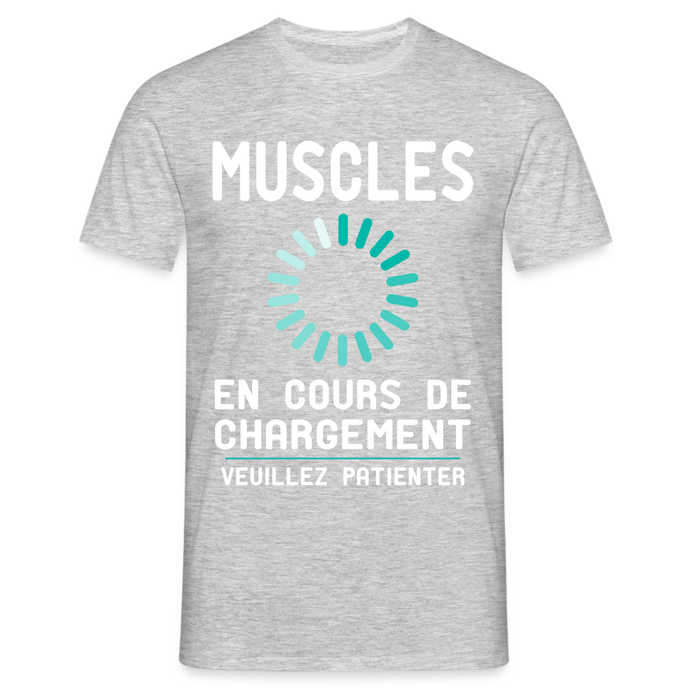 T-shirt Homme - Muscles en cours de chargement - gris chiné