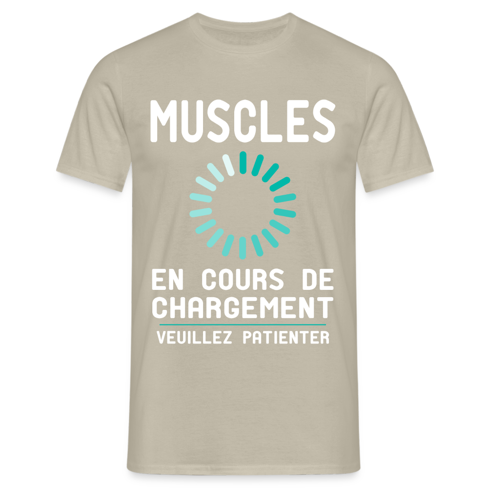 T-shirt Homme - Muscles en cours de chargement - beige sable