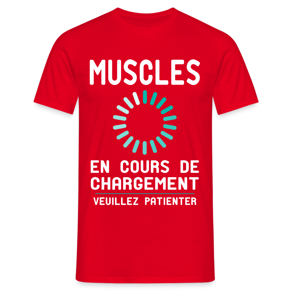 T-shirt Homme - Muscles en cours de chargement - rouge