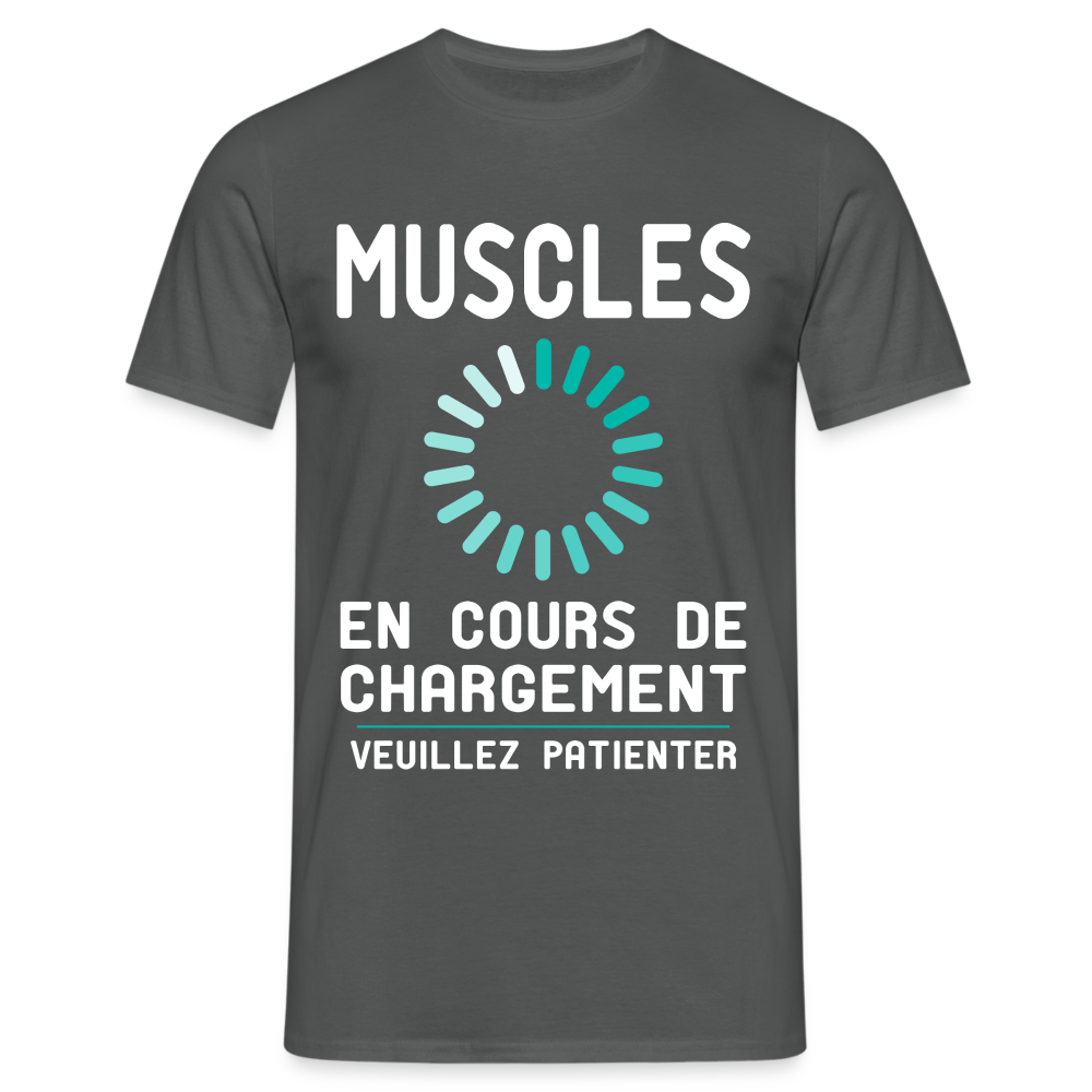 T-shirt Homme - Muscles en cours de chargement - charbon