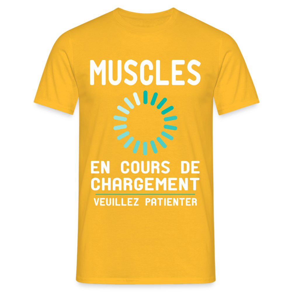 T-shirt Homme - Muscles en cours de chargement - jaune