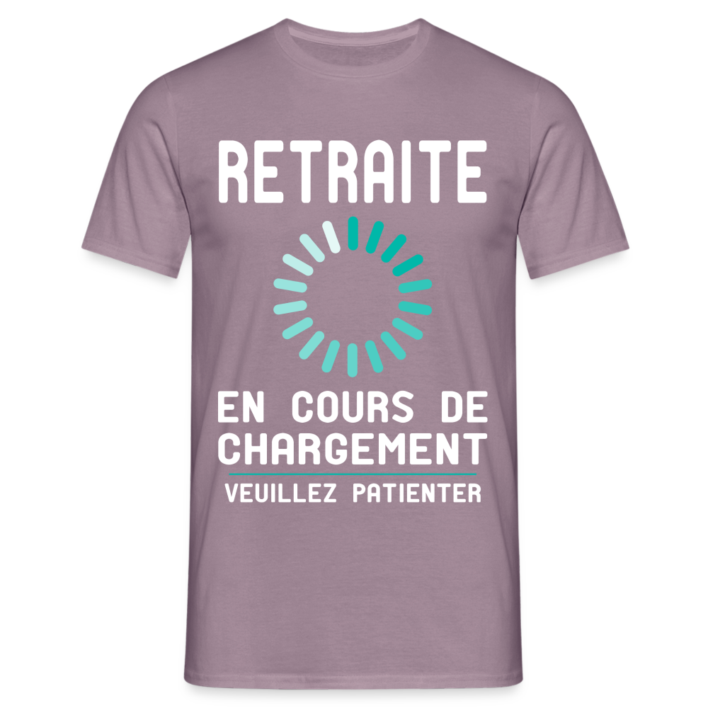 T-shirt Homme -  Retraite en cours de chargement - mauve gris 