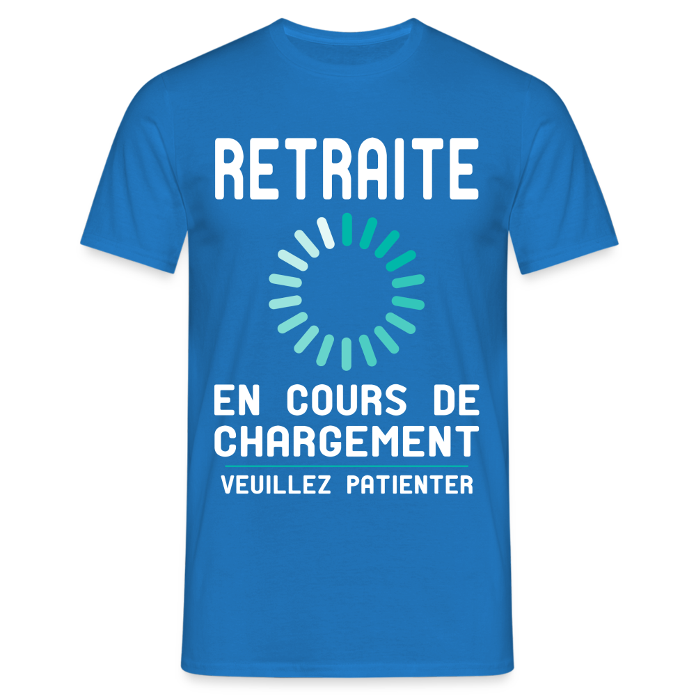 T-shirt Homme -  Retraite en cours de chargement - bleu royal