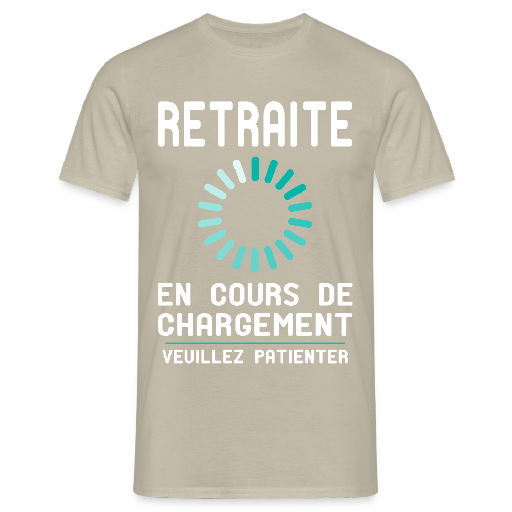 T-shirt Homme -  Retraite en cours de chargement - beige sable