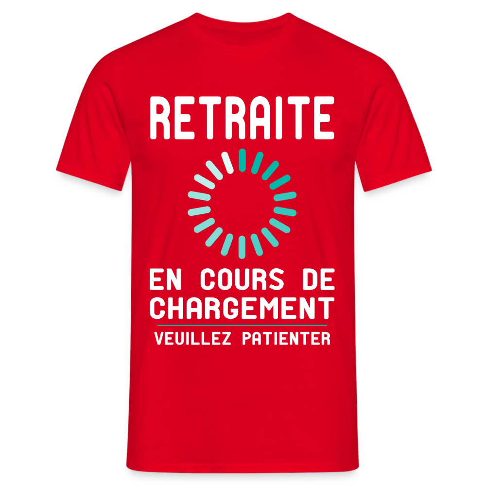 T-shirt Homme -  Retraite en cours de chargement - rouge