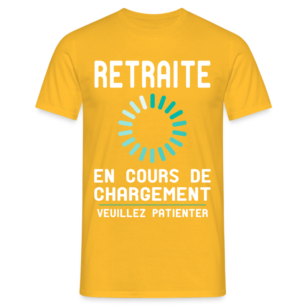 T-shirt Homme -  Retraite en cours de chargement - jaune