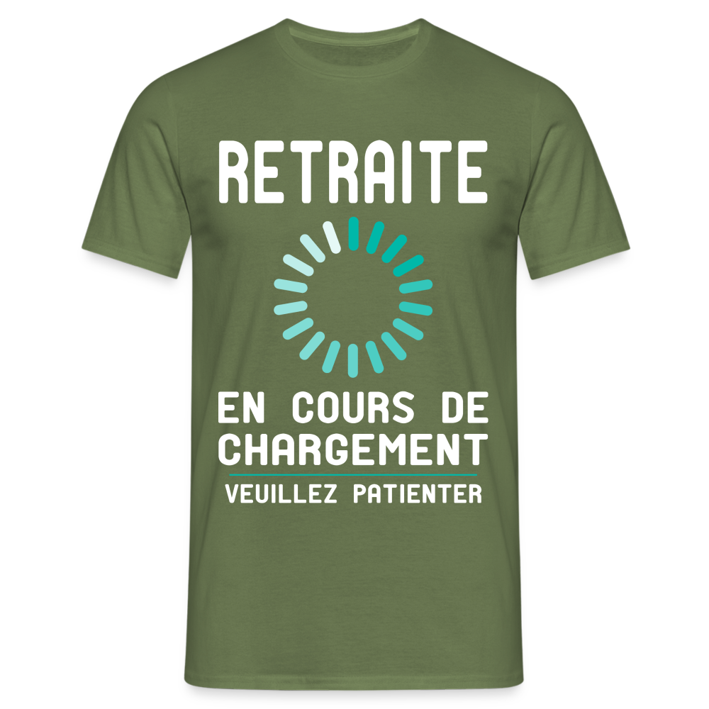 T-shirt Homme -  Retraite en cours de chargement - vert militaire