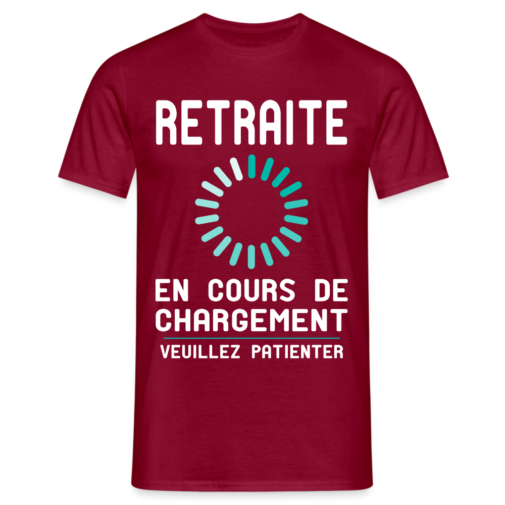 T-shirt Homme -  Retraite en cours de chargement - rouge brique