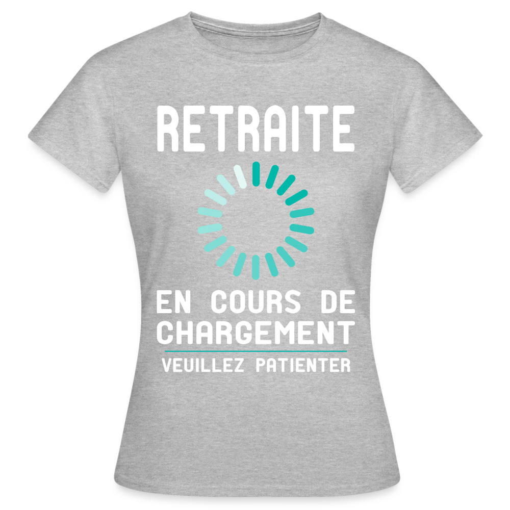 T-shirt Femme - Retraite en cours de chargement - gris chiné