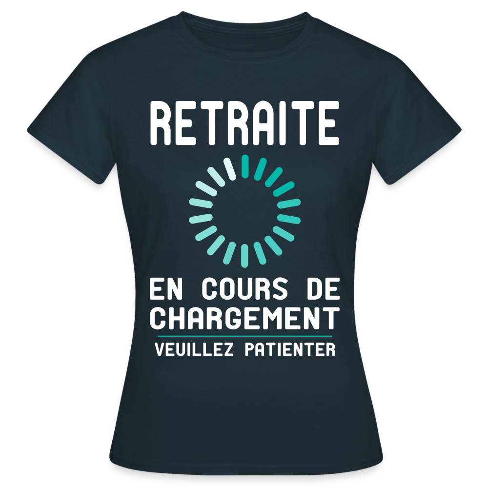 T-shirt Femme - Retraite en cours de chargement - marine