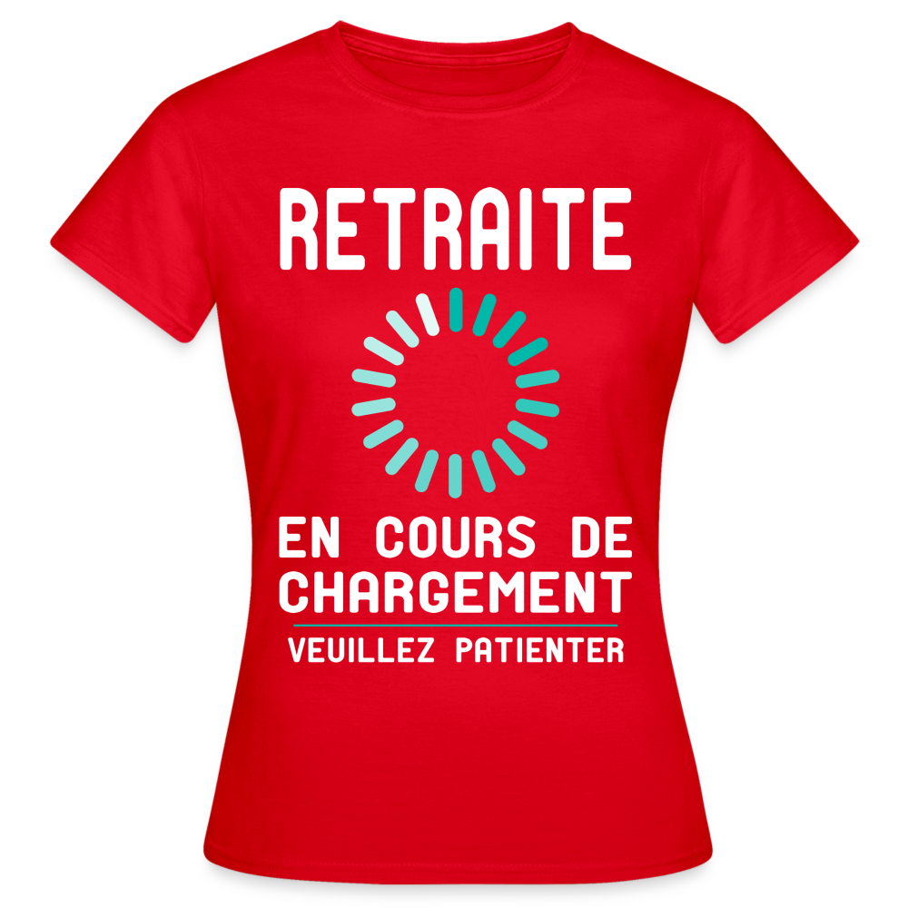 T-shirt Femme - Retraite en cours de chargement - rouge