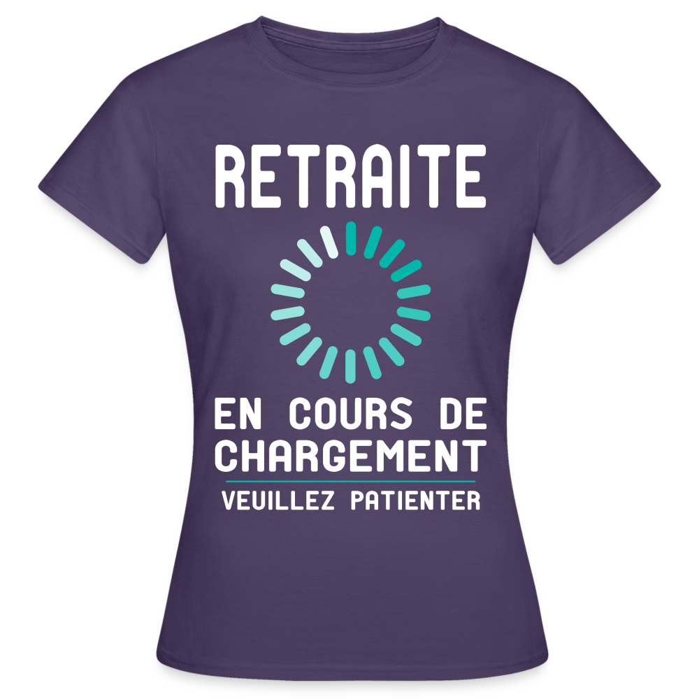 T-shirt Femme - Retraite en cours de chargement - violet foncé