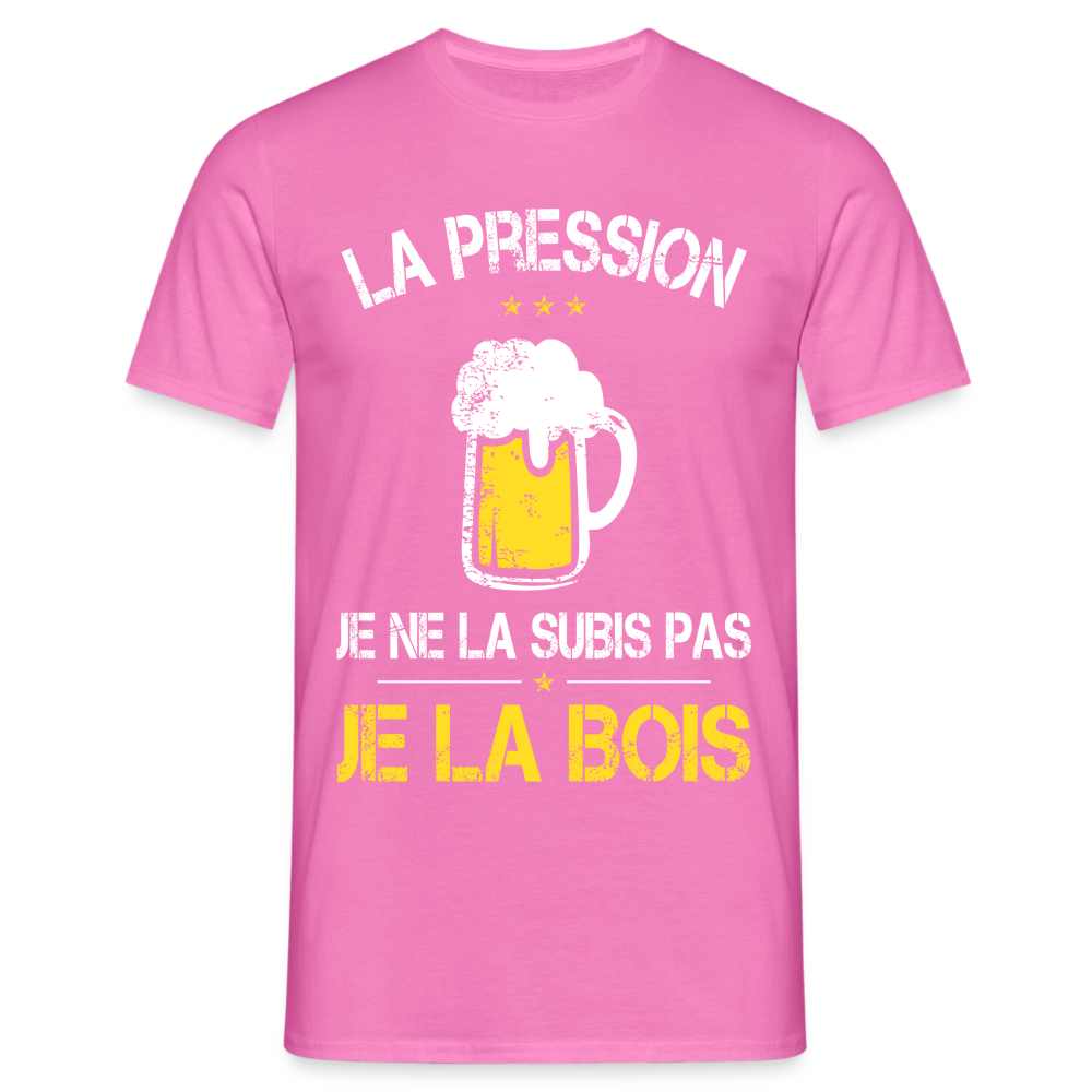 T-shirt Homme - La pression je ne la subis pas - rose