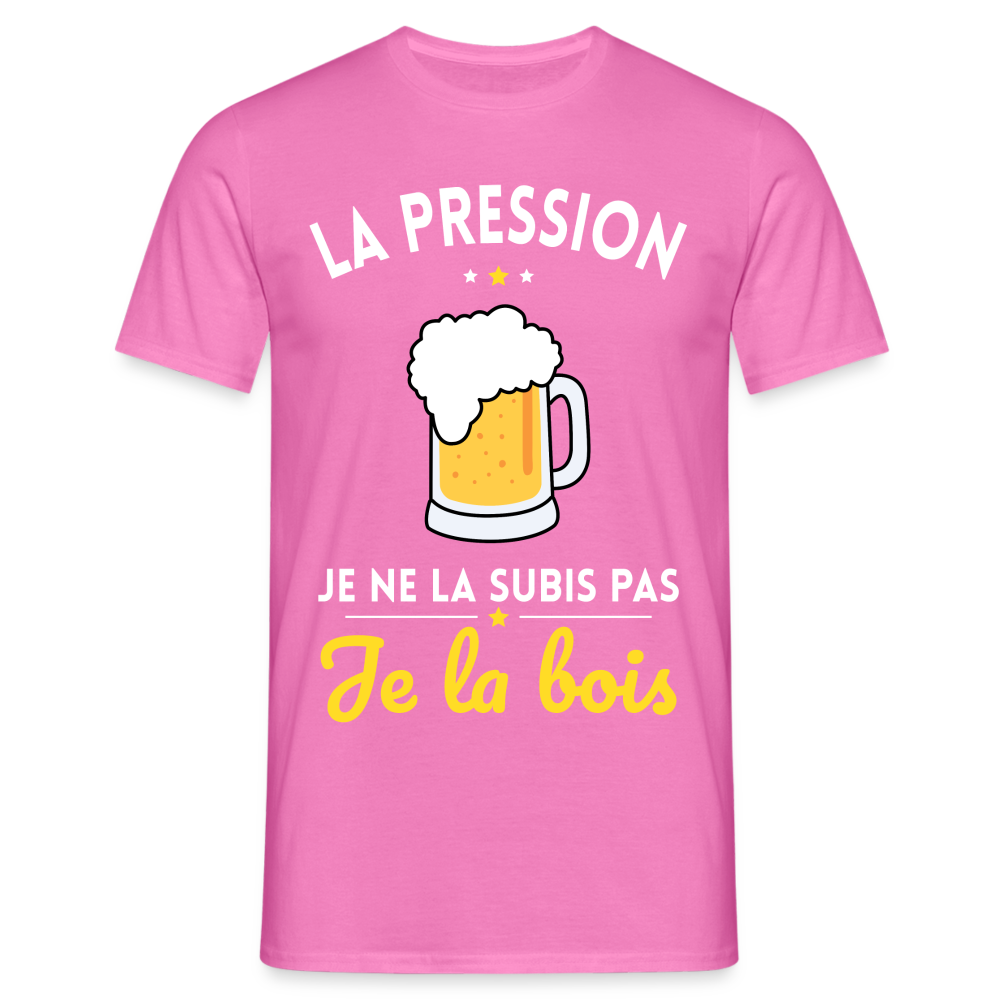 T-shirt Homme - La pression je ne la subis pas - rose