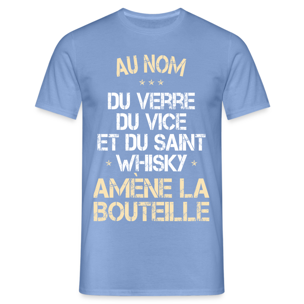 T-shirt Homme - Au nom du saint Whisky - carolina blue