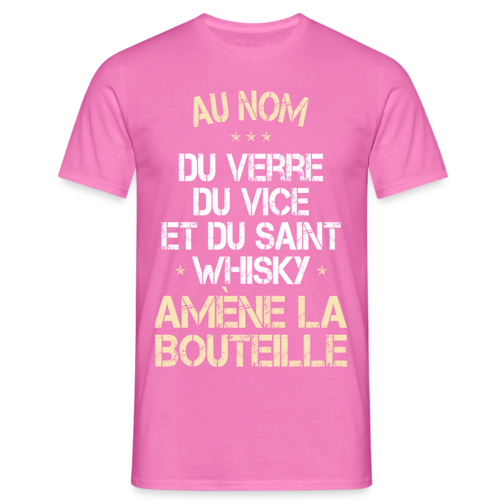 T-shirt Homme - Au nom du saint Whisky - rose