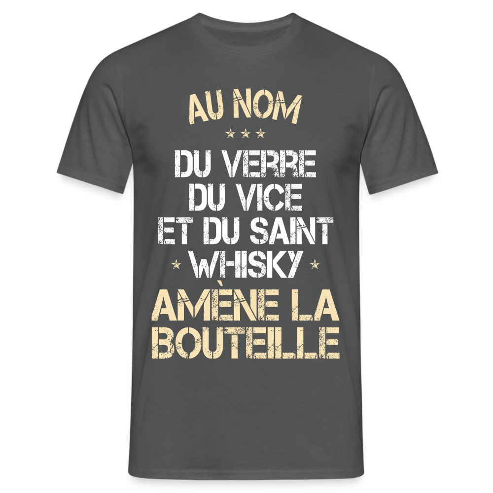 T-shirt Homme - Au nom du saint Whisky - charbon