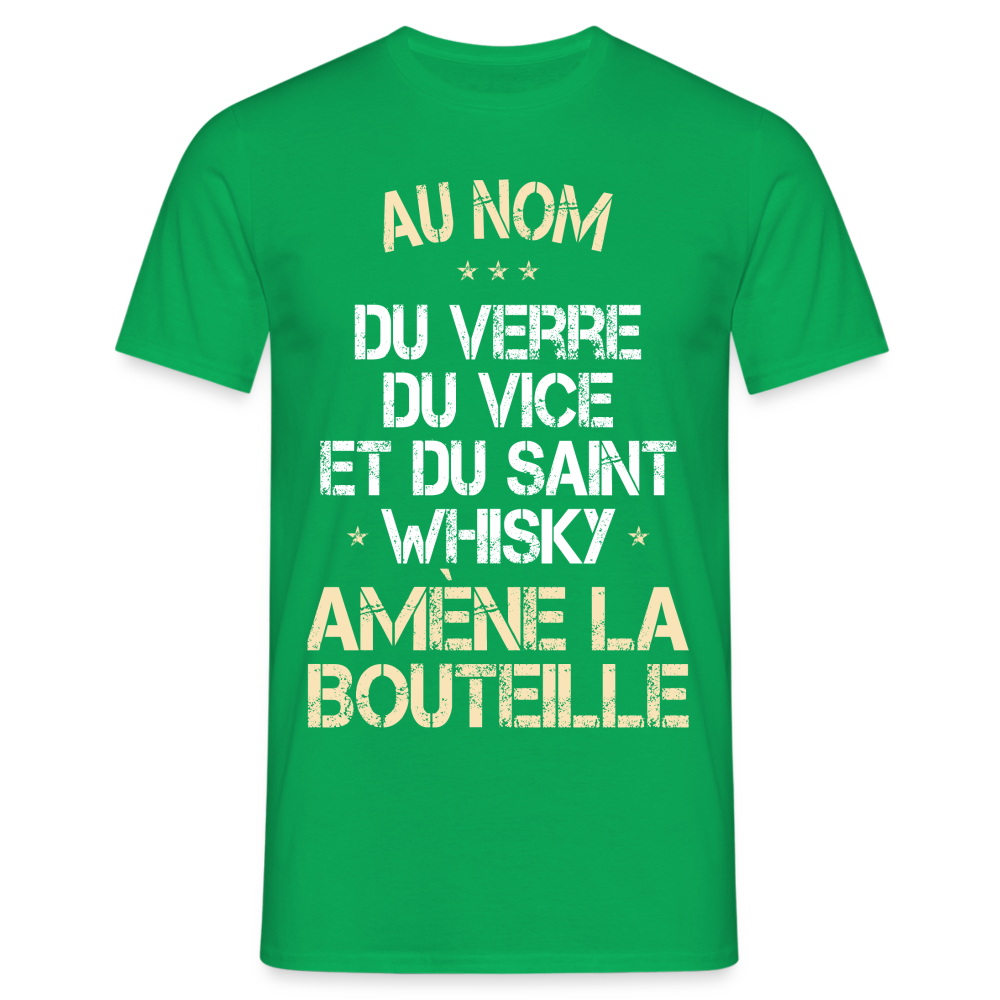 T-shirt Homme - Au nom du saint Whisky - vert