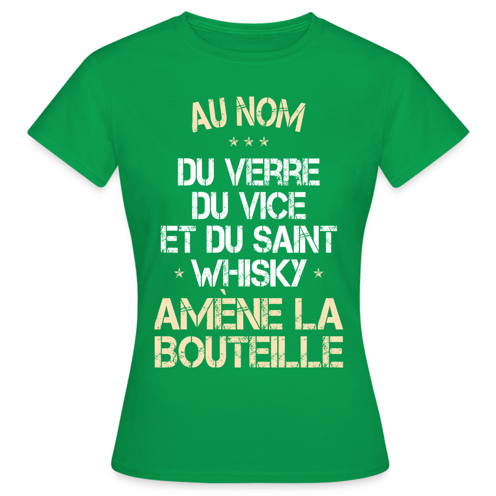 T-shirt Femme - Au nom du saint Whisky - vert