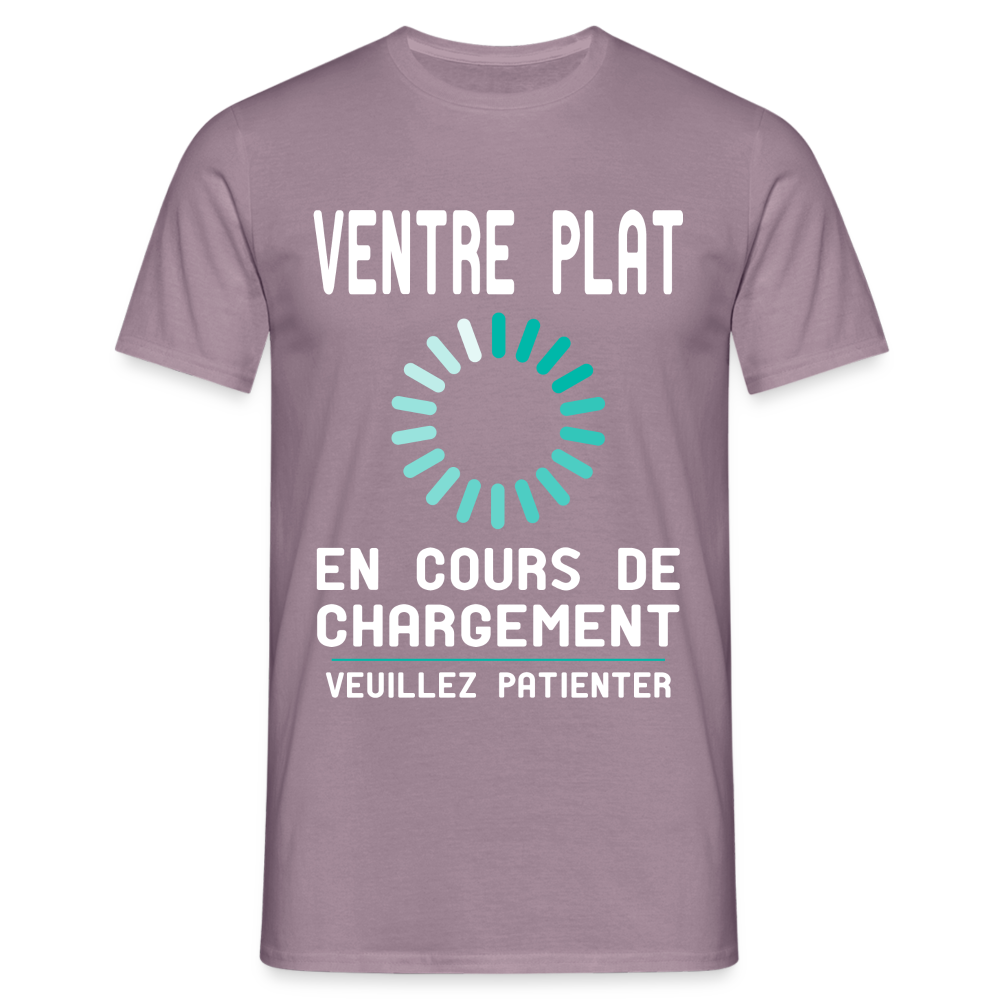 T-shirt Homme -  Ventre plat en cours de chargement - mauve gris 